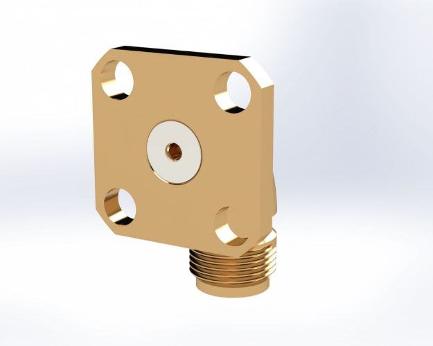 SMA Female Radius Right Angle to Field Replaceable (.036) PIN, 5530-1CC