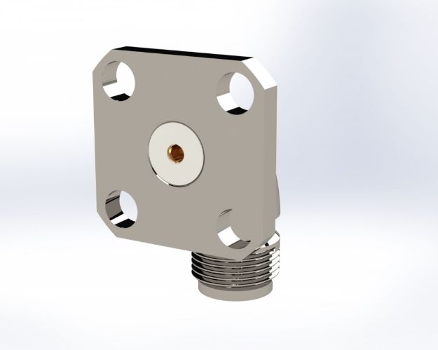 SMA Female Radius Right Angle to Field Replaceable (.036) PIN, 5530-1CCSF