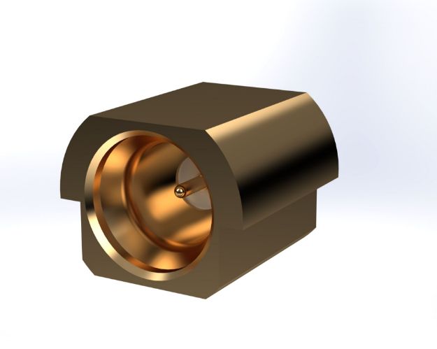 SMPM Male Straight PCB Edge, Straight Termination, Smooth Bore