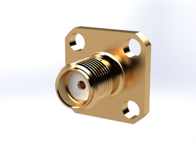 SMA Female 4-hole, .085 Semi Rigid  Connector, 5224-2CC