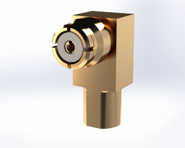 SMP Female MTR Right Angle, TLLXX-1087, Angled Body, P600-9CC