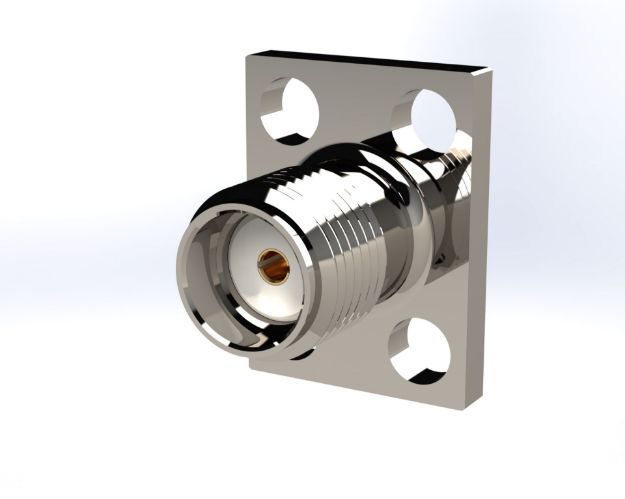 SMA Female Straight 4-Hole, Field Replaceable (.036), 5717-1CCSF