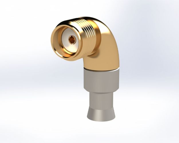 SMA Female Radius Right Angle, .141 Semi Rigid, 5235-1