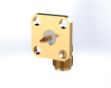 SMA Female Radius Right Angle, 4-Hole, Solder Pot Connector, 5430CC