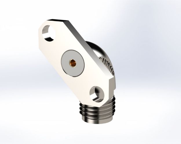 SMA Female Radius Right Angle, 45 Degree (Left), 2-Hole, Field Replaceable, 5659-1CCSF