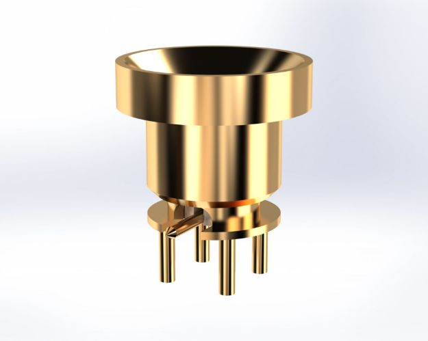 SMP Male Straight PCB Surface Mount Connector, Catchers MITT