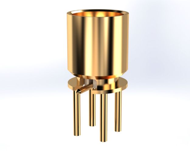 SMP Male Straight PCB Surface Mount Connector