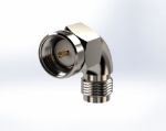 Radius Right Angle SMA Male to SMA Female Connector, 5490CCSF