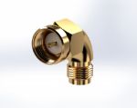Radius Right Angle SMA Male to SMA Female Connector, 5490