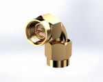 Radius Right Angle SMA Male to SMA Male Connector, 5065