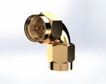 Radius Right Angle SMA Male to SMA Male Connector, 5065