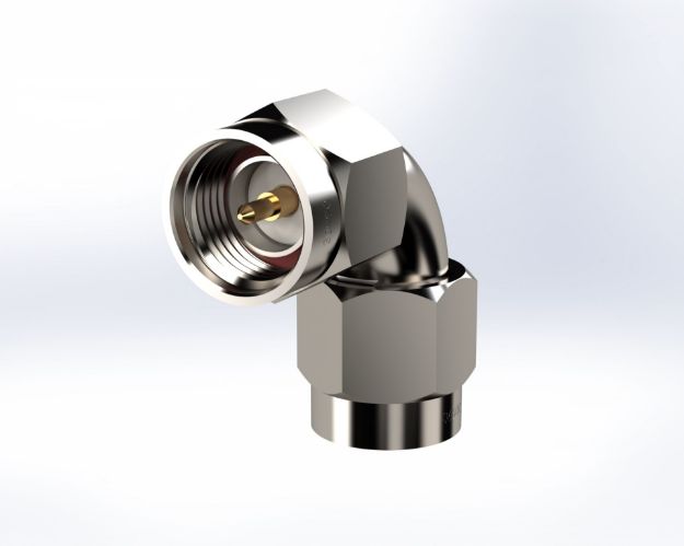 Radius Right Angle SMA Male to SMA Male Connector, 5065CCSF