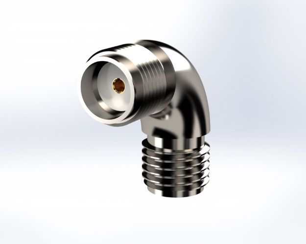 Radius Right Angle SMA Female to SMA Female Connector