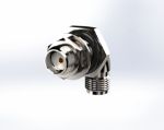 SMA Female to SMA Female Bulkhead, Radius Right Angle Connector, 5135SF