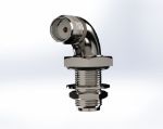 SMA Female to SMA Female Bulkhead, Radius Right Angle Connector, 5135SF