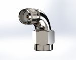 Radius Right Angle SMA Male to SMA Female Connector, 5490CCSF
