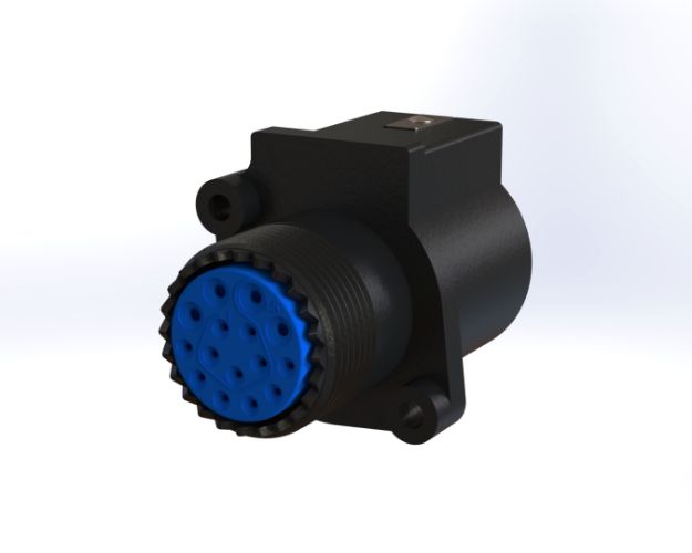 Quick Disconnect Keyhole Receptacle, Environmental, 2 Hole Flange, 15 Position, Crimp, Pin, CBRE02C-15P