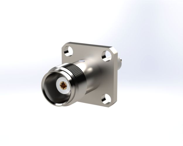 TNC Female Straight 4-Hole Flange Panel Mount Connector