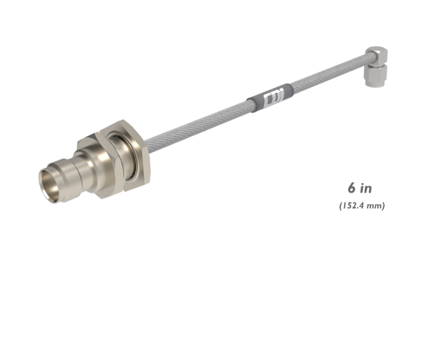 SEMI FLEX(R) TNC(F) BHD TO SMA(M) R/A ON 601, 6", 134376013206