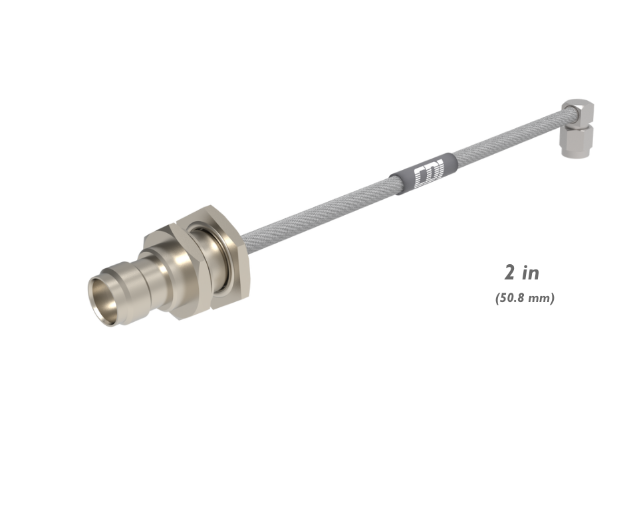 SMA Male to SMA Male Cable Assembly, Semi Flex 0.086", 2", 136366005202