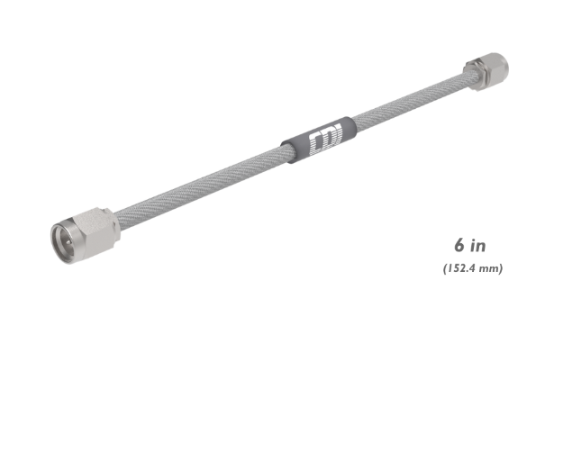 SMA Male to SMA Male Cable Assembly, Semi Flex 0.141", 6", 136366015206