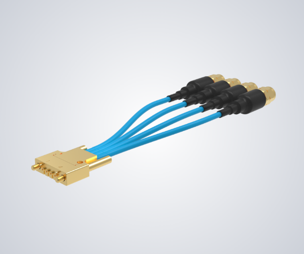 CoreCryo 047 NM Assy, 1xRow HC STRIPLINE 4CH to SMA(M), 31cm